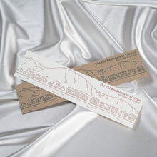 Load image into Gallery viewer, Old Bookstore Bookmark - Burgundy on White.