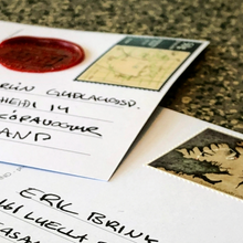 Load image into Gallery viewer, Handwritten postcard from the owner of the Old Bookstore.